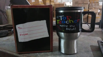 Stainless Steel Insulated Travel Mug - Double-Walled Vacuum Cup Lid & Handle, Tumbler signaturekarts