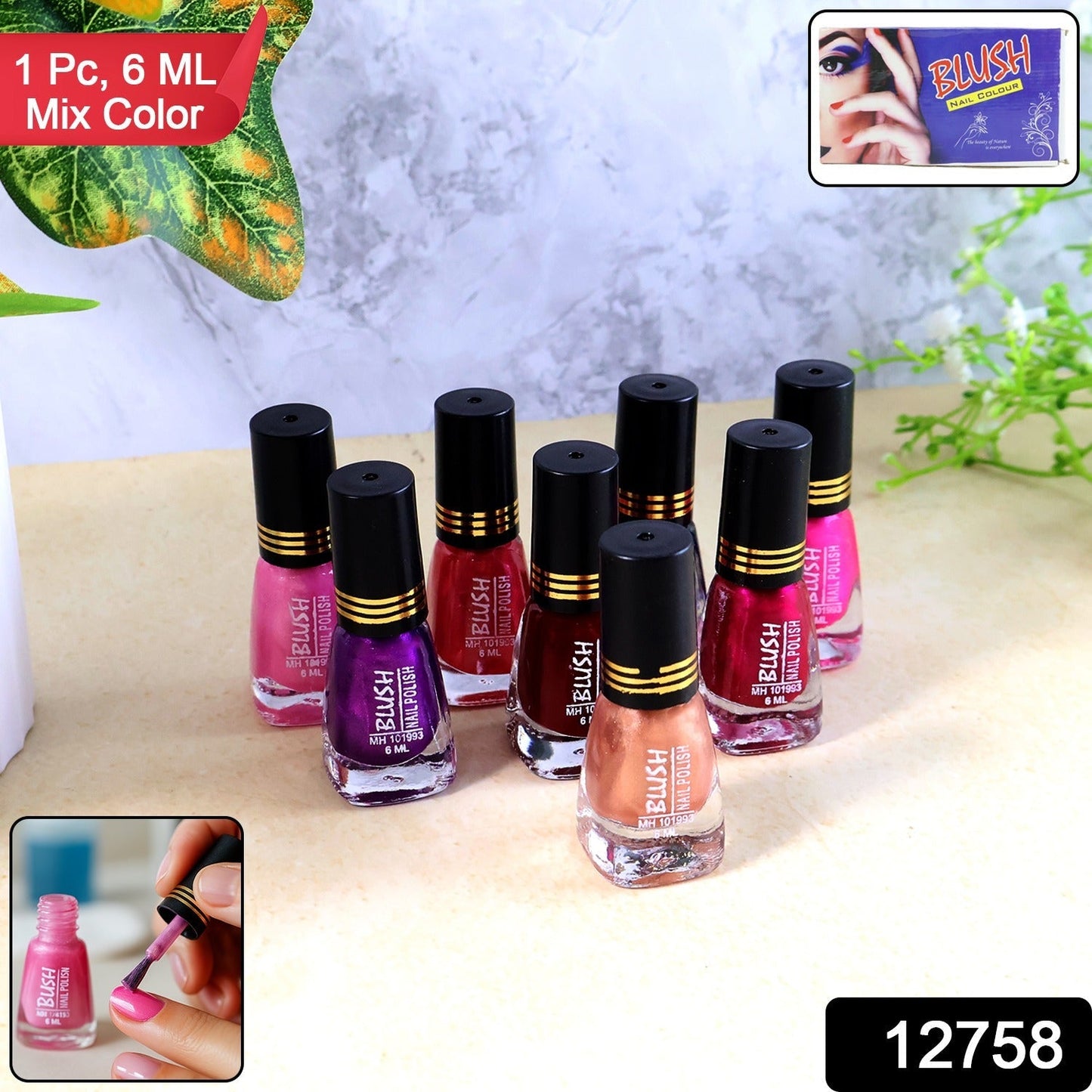 Blush Dark Mini Nail Polish (Mix Color / 6 ML / 1 Pc) The Morsignaturekarts