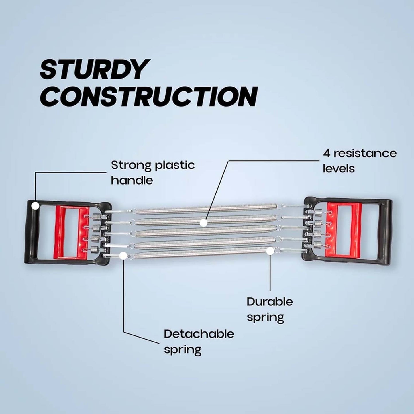 5-Spring Chest Expander for Home Workout signaturekarts