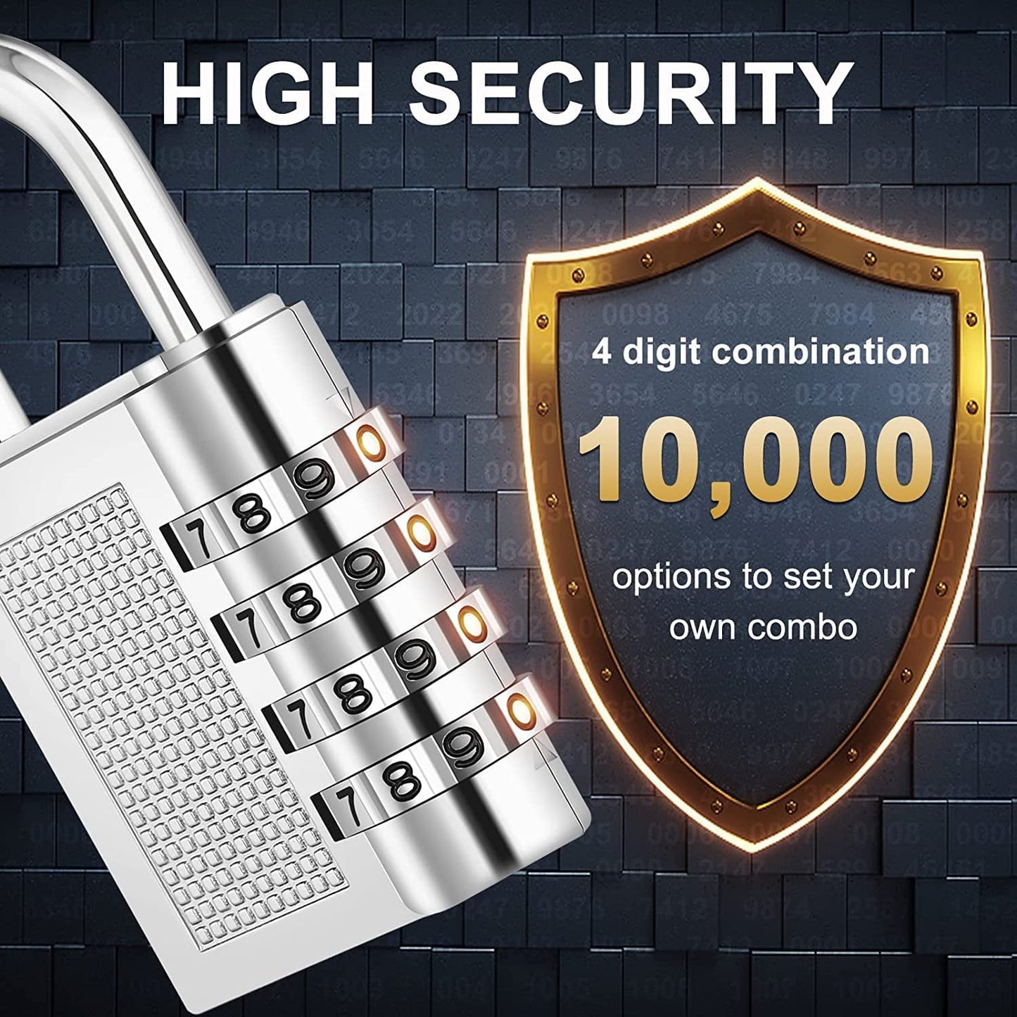 Heavy-Duty 4-Digit Resettable Combination Padlock (1 Pc) The Morsignaturekarts