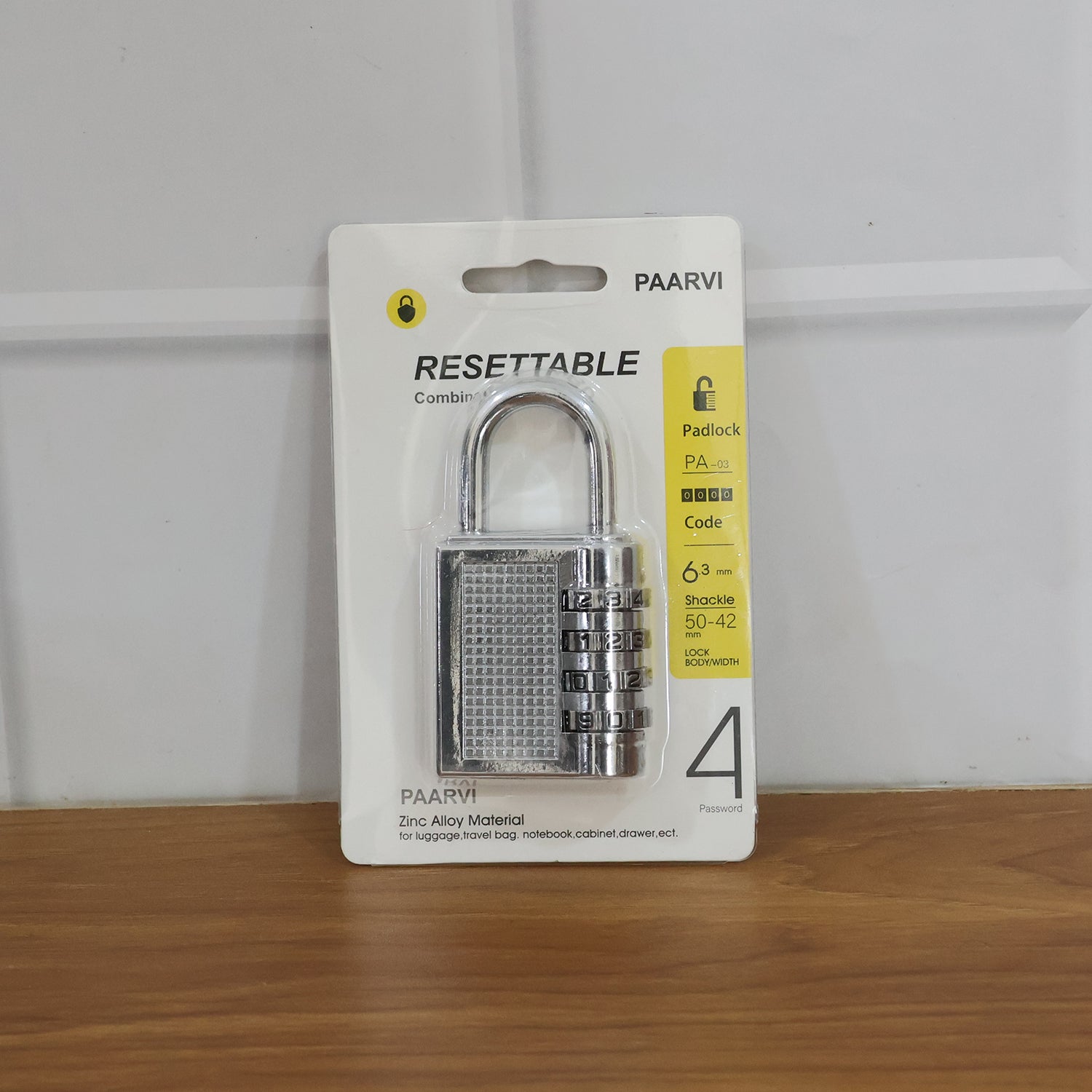 Heavy-Duty 4-Digit Resettable Combination Padlock (1 Pc) The Morsignaturekarts