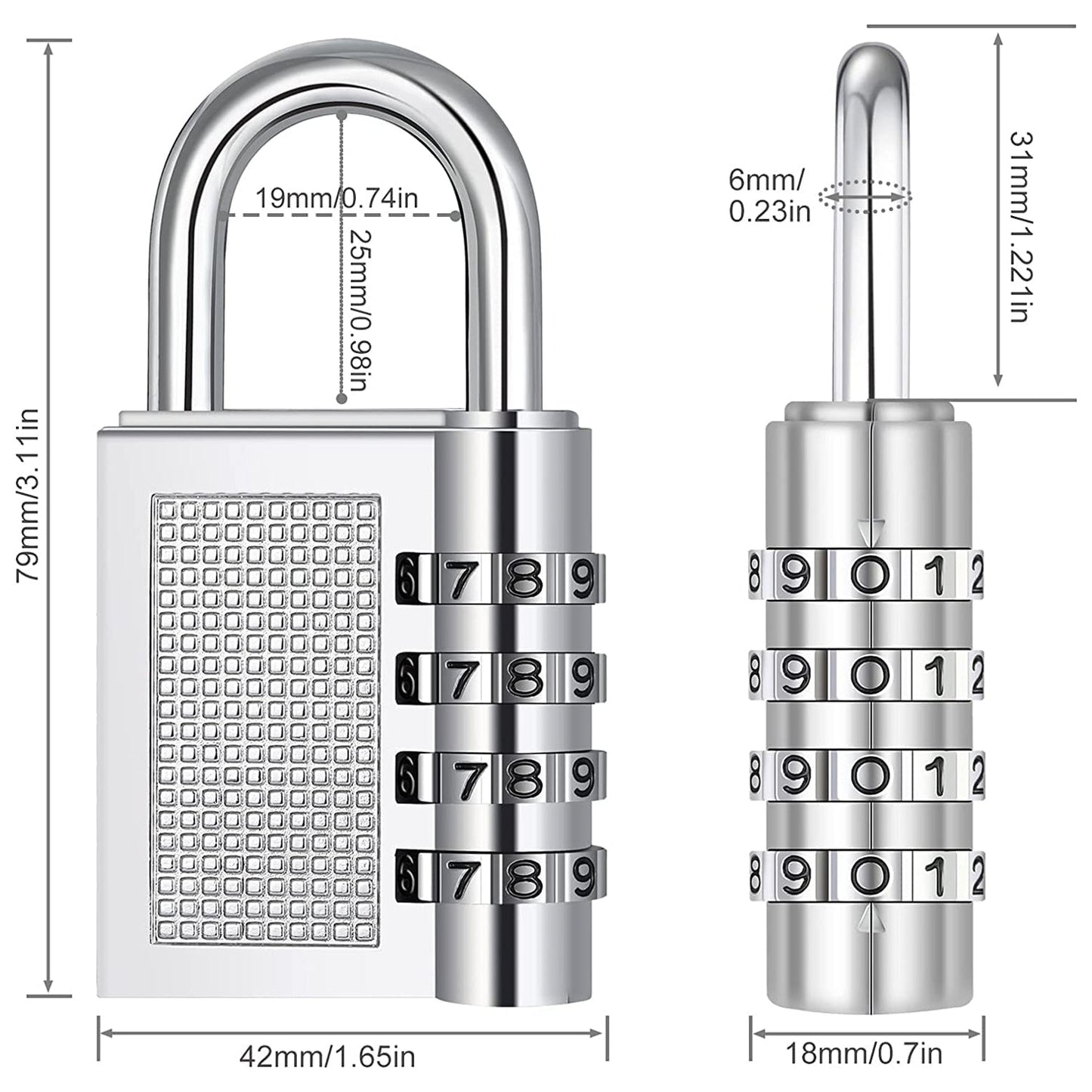 Heavy-Duty 4-Digit Resettable Combination Padlock (1 Pc) The Morsignaturekarts