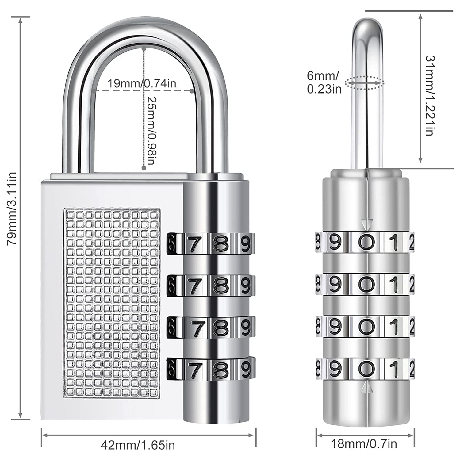 Heavy-Duty 4-Digit Resettable Combination Padlock (1 Pc) The Morsignaturekarts