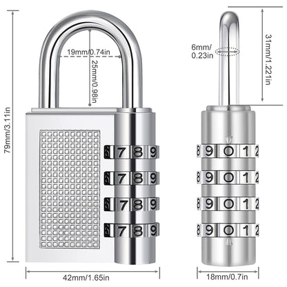Heavy-Duty 4-Digit Resettable Combination Padlock (1 Pc) The Morsignaturekarts