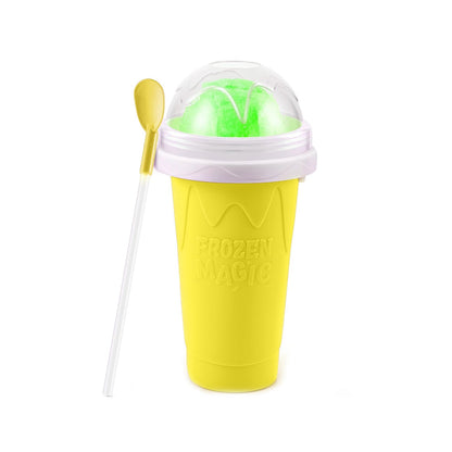 Magic Quick Frozen Smoothies Maker Cup – Double Layer Slushy Squeeze Cup (1 Pc) signaturekarts