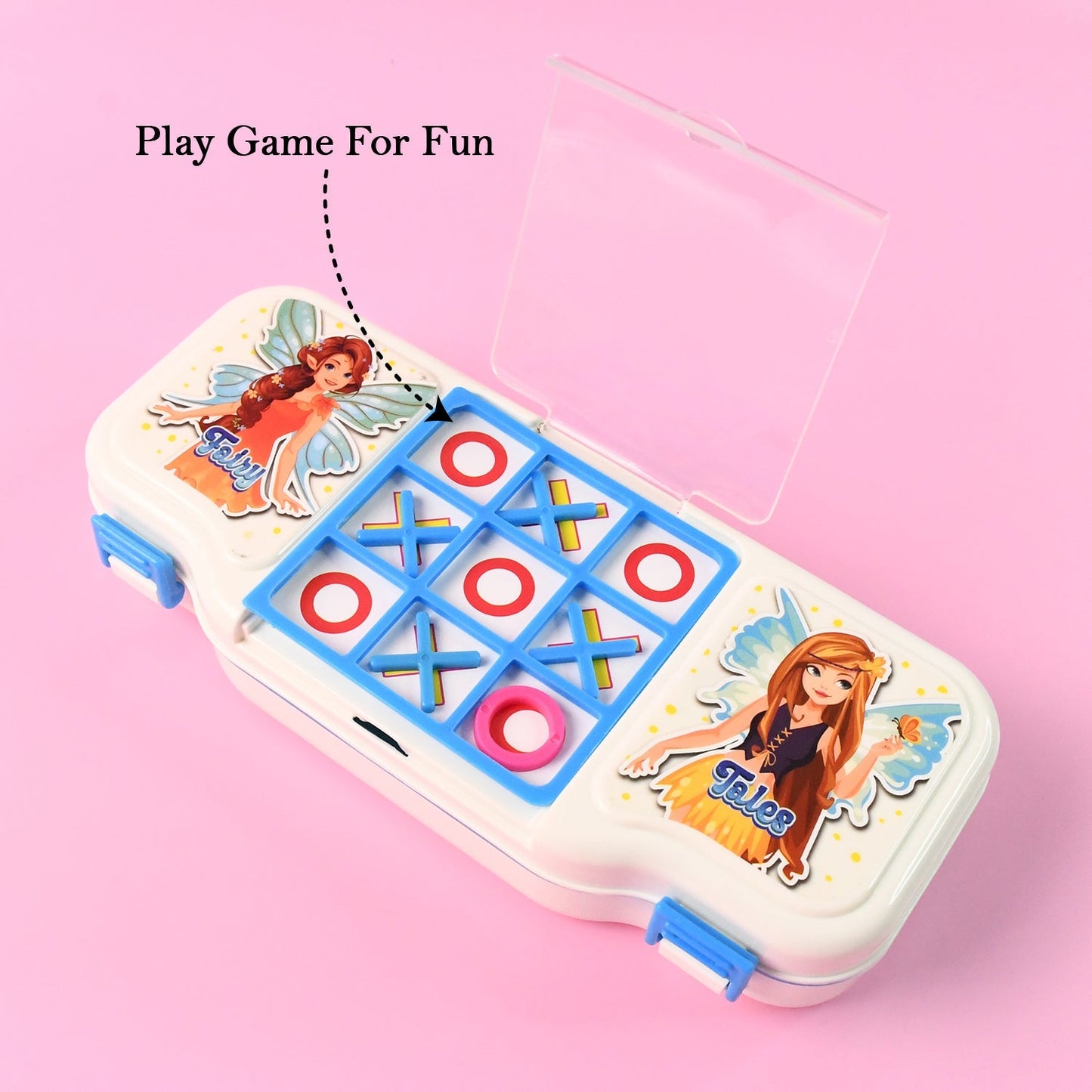 Kids Pencil Box with Built-in Tic Tac Toe Game Signature Kart