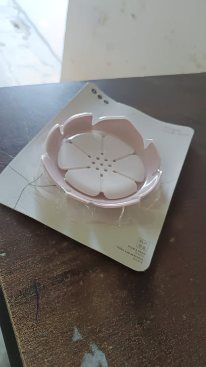 Plastic Flowers Soap Dish Bathroom Accessories Set Shower Gift ,Sabudani (1 Pc) Signaturekarts