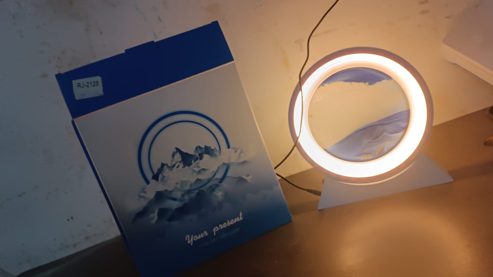 3D Liquid motion Display With LED Light (1 Pc) Signaturekarts