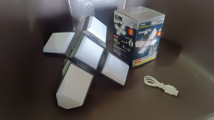 Foldable Camping Light USB Rechargeable LED Lamp with Hanging Hook (1 Pc) Signature kart