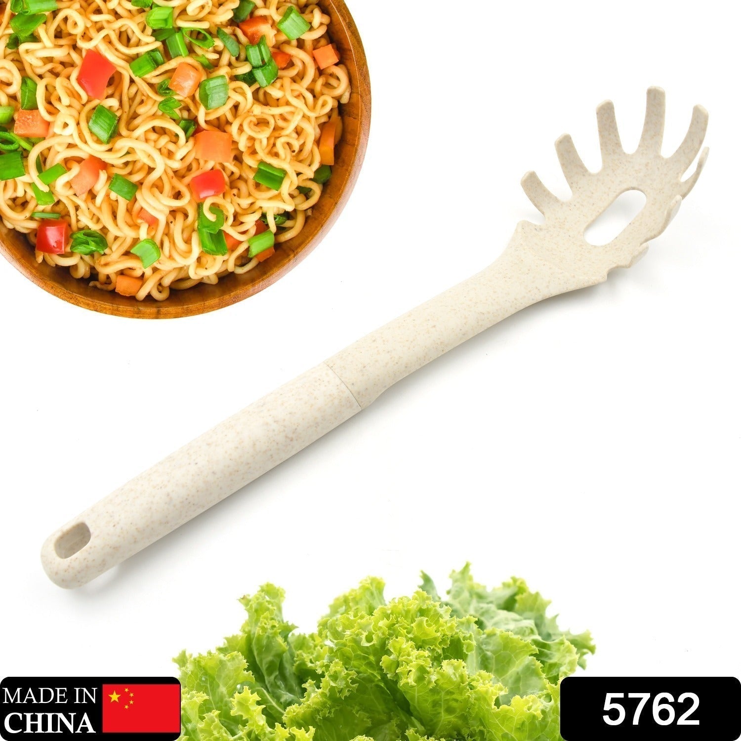 Plastic Kitchen Utensil - Heat-Resistant Non-Stick Whisk, Pasta & Soup Spoon (1 Pc ) signaturekarts
