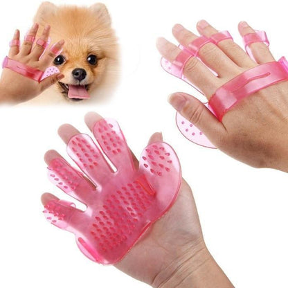 Rubber Pet Cleaning Massaging Grooming Glove Brush signaturekarts
