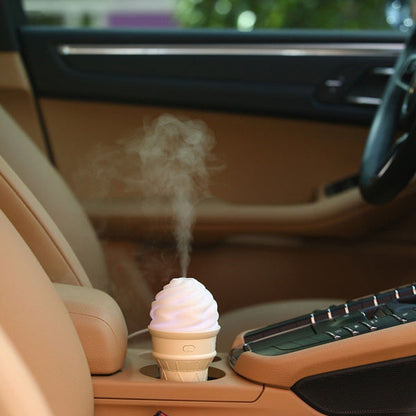 Ice Cream Design LED Humidifier for Freshening Air & Fragrance (Multicoloured) signaturekarts
