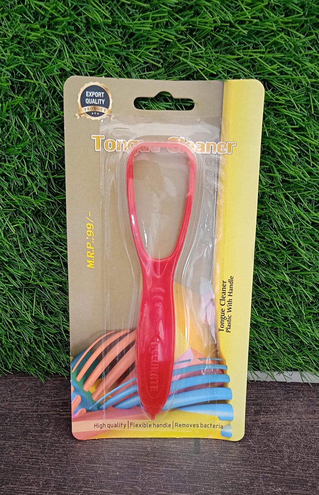 Plastic Tongue Cleaner For Kids & Adults | Tongue Scraper For Bad Breath, Maintain Oral Hygiene for Daily Use | for Fresh Breath & Bacteria Removal | Improved Taste Plastic With Handle Tongue Cleaner (1 Pc ) signaturekarts