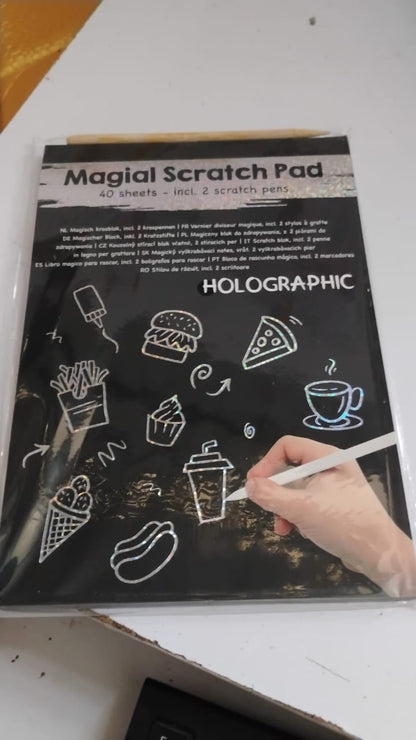 Magical Scratch Art Book For Gifts Girls & Boys (40 Sheet) Signature kart