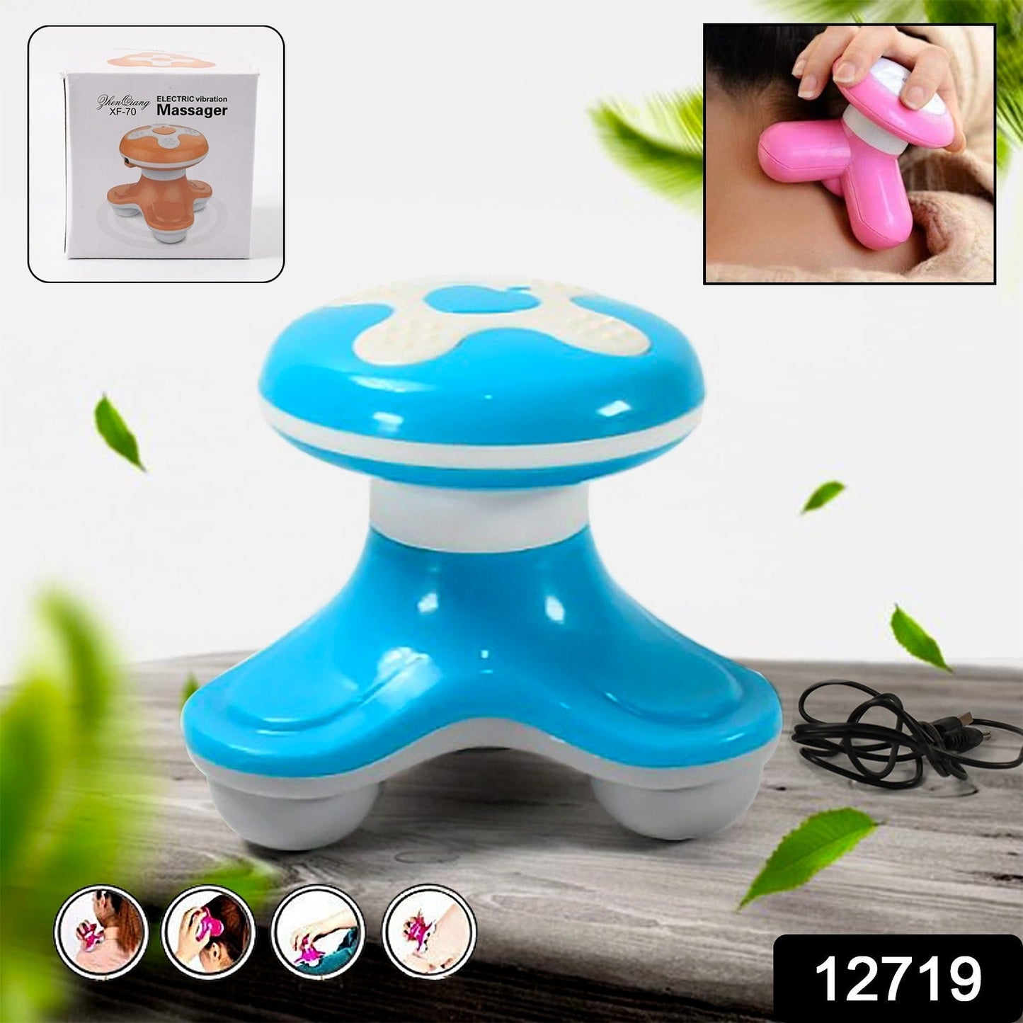 Triangle USB Mini Massager Multifunction (1 Pc/ Battery Not Included) signaturekarts