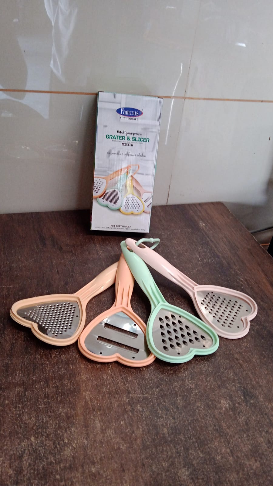Heart Grater Set and Heart Grater Slicer Used for Grating and Slicing of Fruits, vegetables Your Brand
