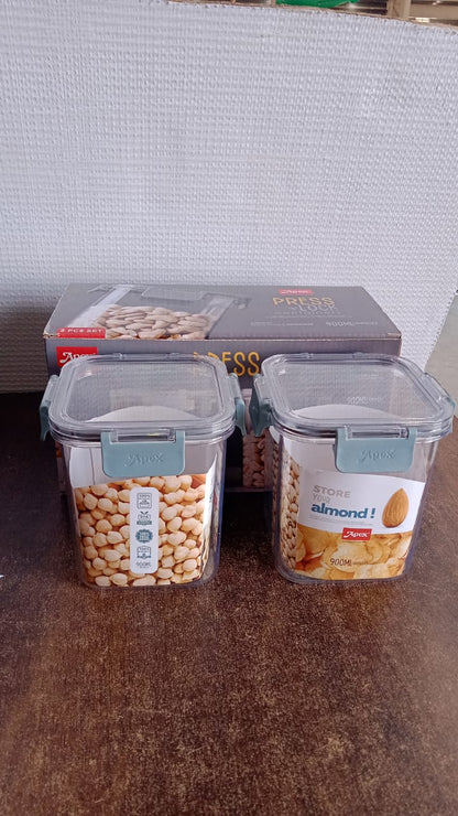 Apex Press N’ Lock Airtight Food Storage Container Set (2Pc/900ml) Approx signaturekarts