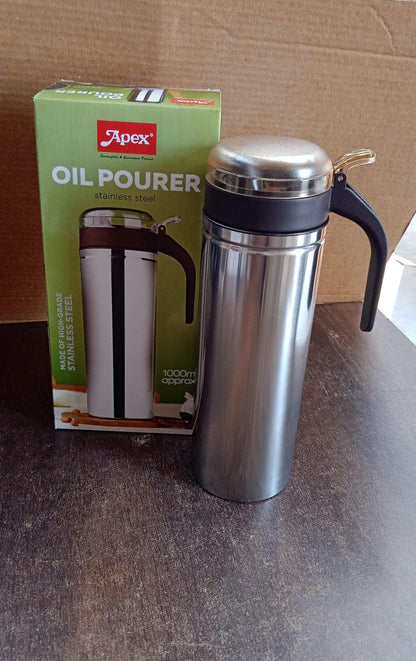 Apex 1000ml Approx. Stainless Steel Oil Pourer (1 Pc) Signature Kart