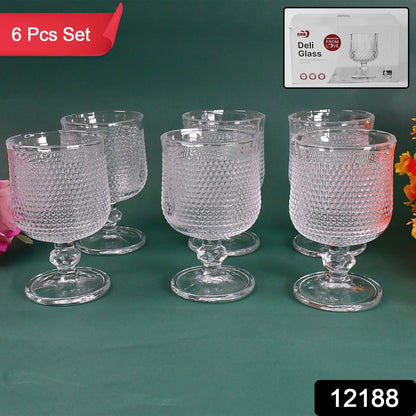 Juice water Glass Tumbler, Water glass (Set of 6 pcs / 185 ML) Signaturekarts