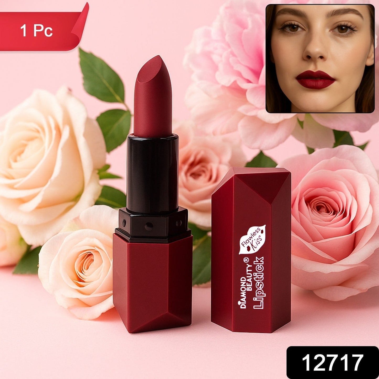 Diamond Beauty Flawless Kiss Matte Lipstick (1 Pc) The Morsignaturekarts