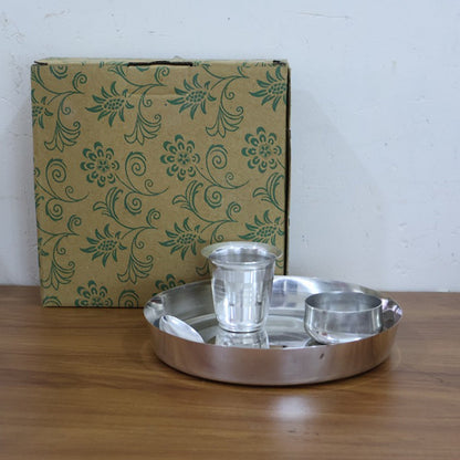 Stainless Steel Pooja Thali - (Set) signaturekarts