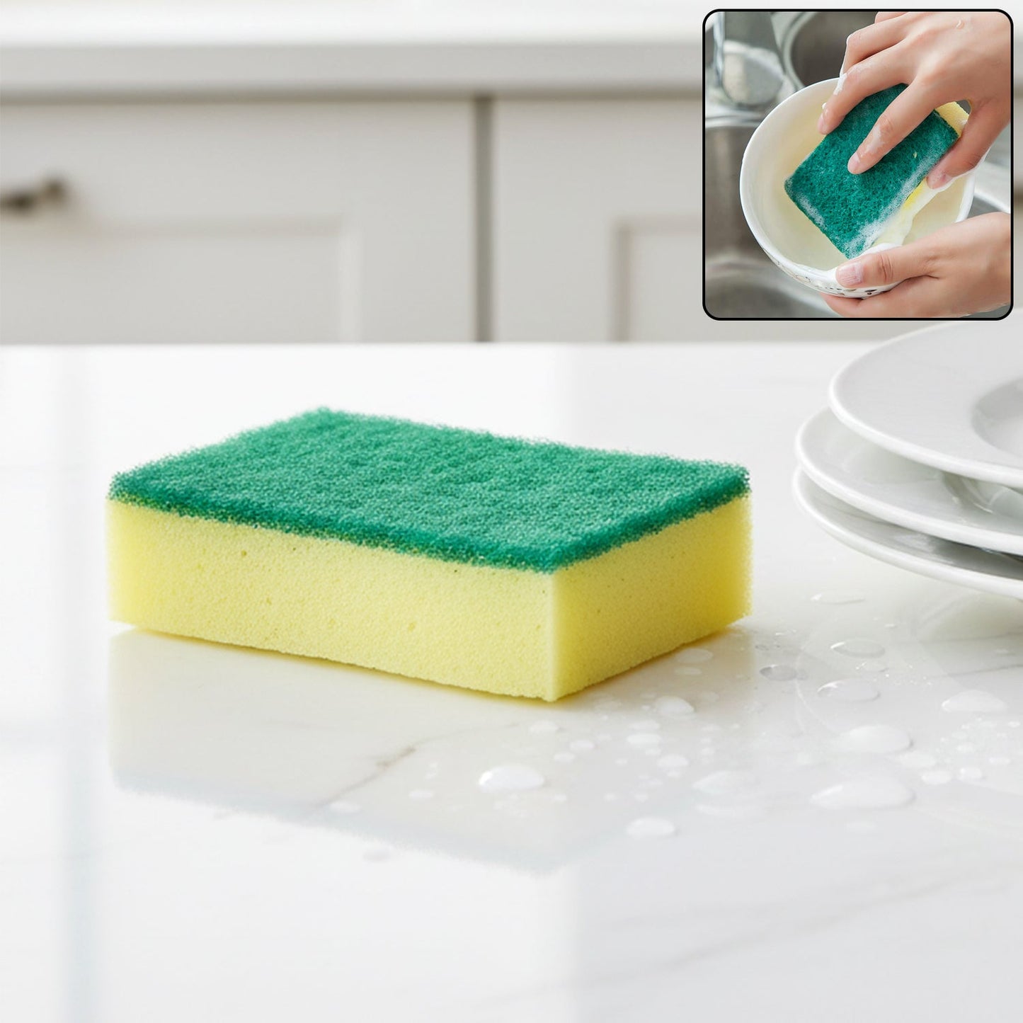 2-in-1 Multi-Purpose Scrub Sponge – Wear Resistant Dish & Furniture Cleaner (1 Pc) signaturekarts