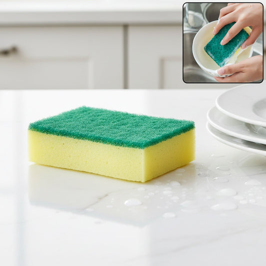 2-in-1 Multi-Purpose Scrub Sponge – Wear Resistant Dish & Furniture Cleaner (1 Pc) signaturekarts