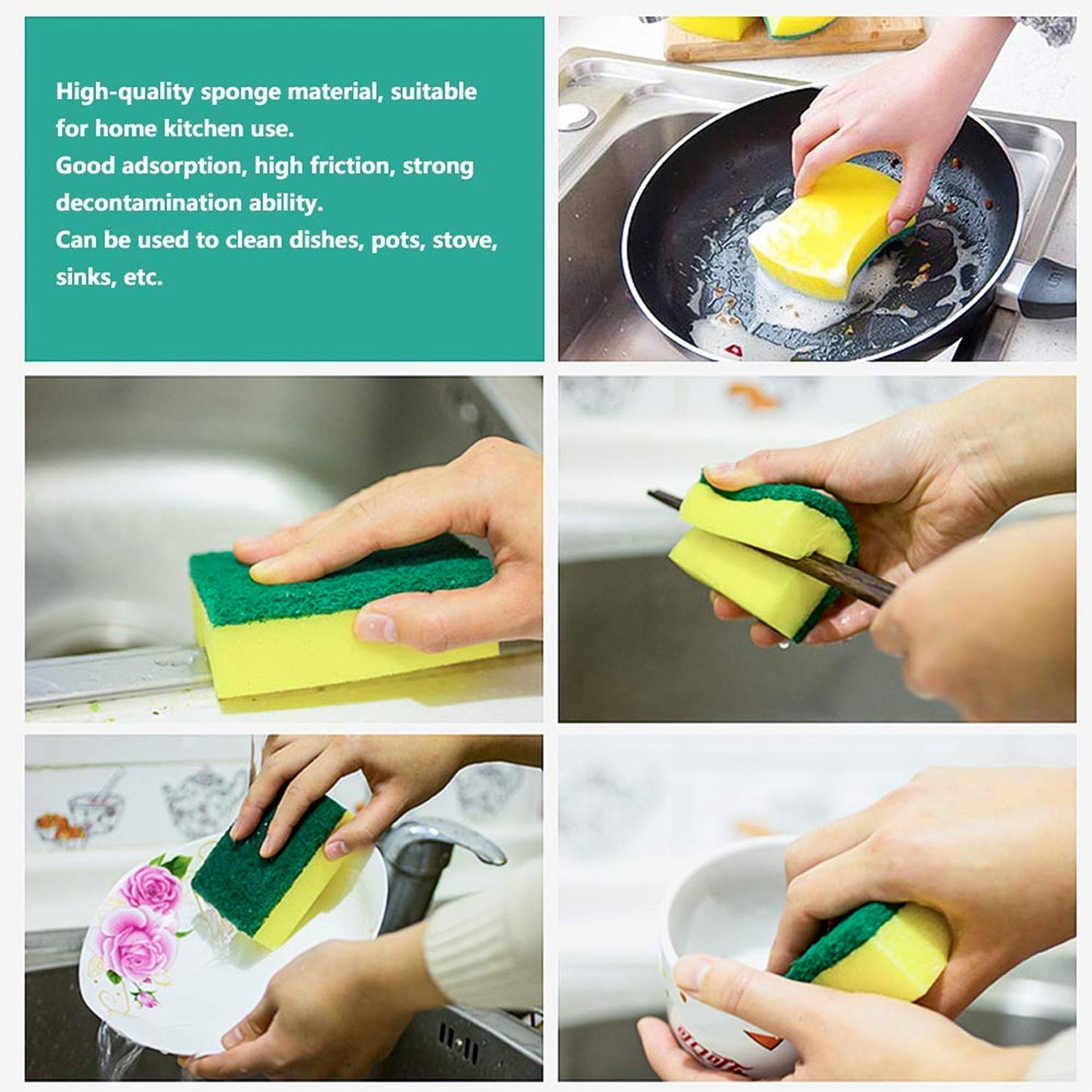 2-in-1 Multi-Purpose Scrub Sponge – Wear Resistant Dish & Furniture Cleaner (1 Pc) signaturekarts