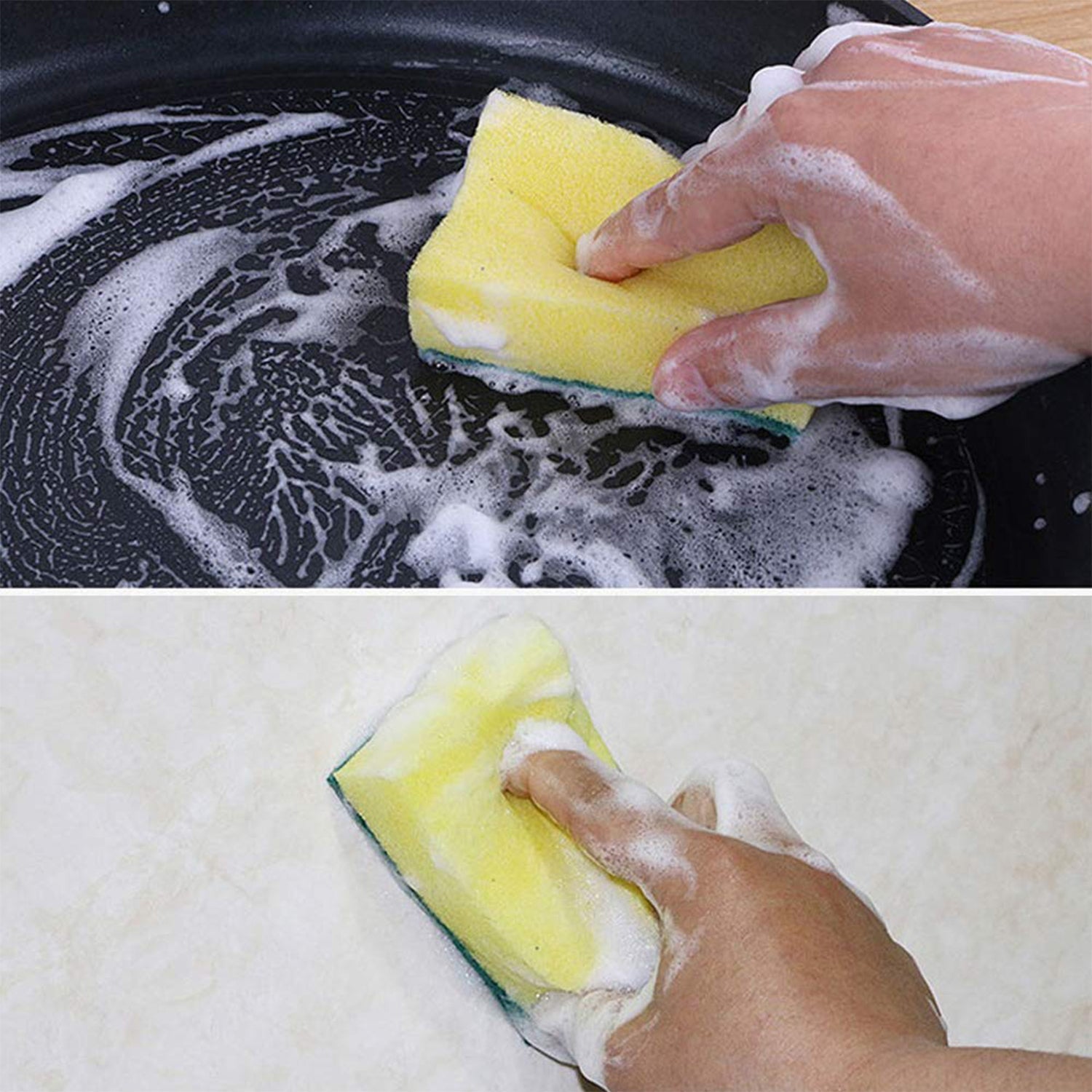 2-in-1 Multi-Purpose Scrub Sponge – Wear Resistant Dish & Furniture Cleaner (1 Pc) signaturekarts