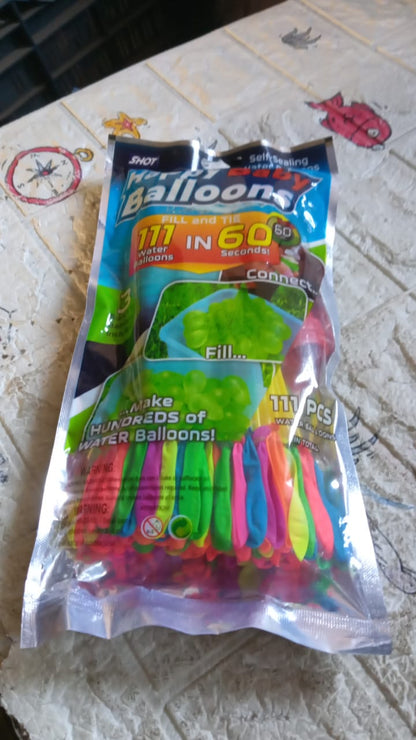 Holi Magic Water Balloons for Kids - 111 pcs (Multicolor) signaturekarts