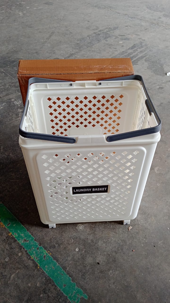 Large Foldable Laundry Basket with Wheels Signature Kart