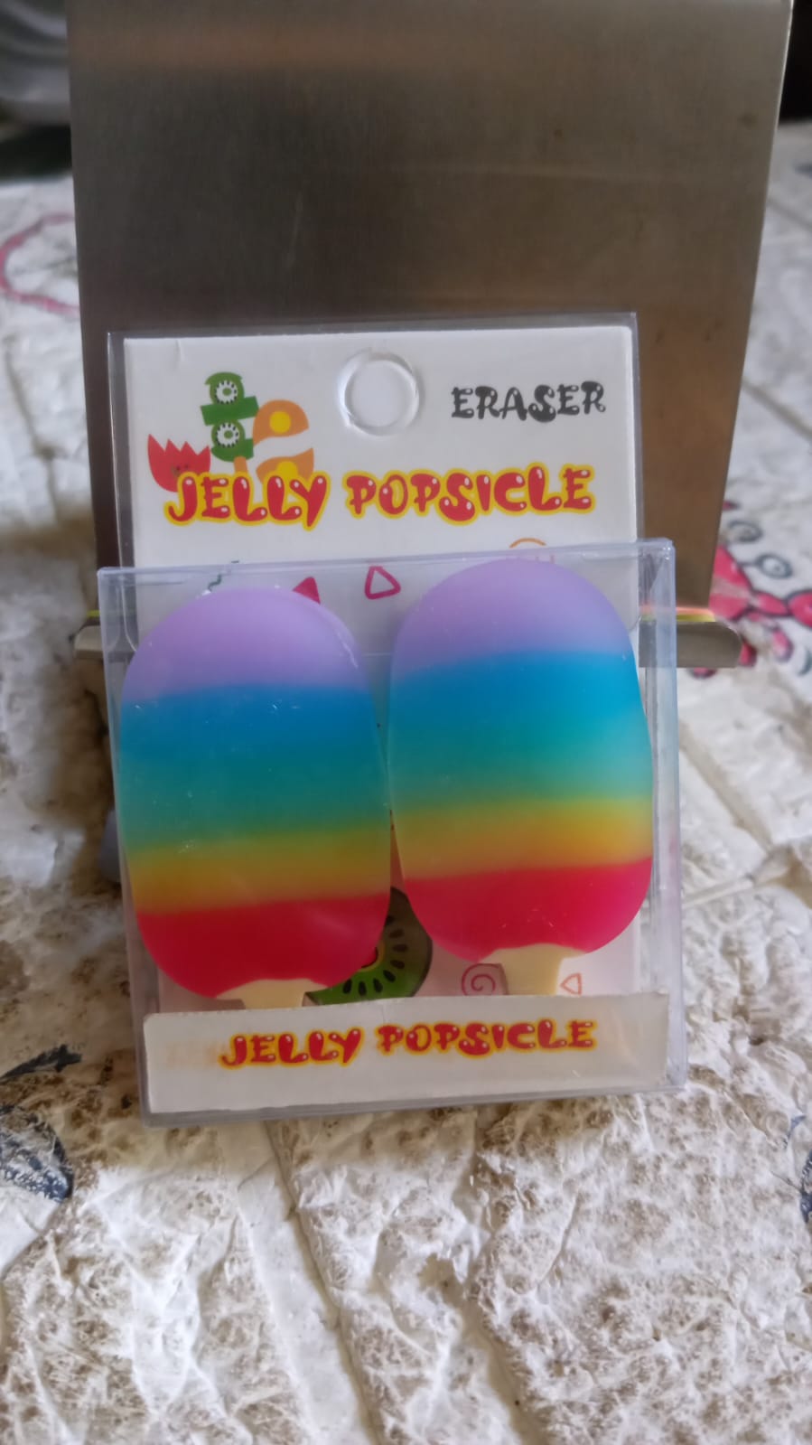 Jelly Popsicle Erasers – Cute & Fancy Mini Erasers for Kids (2 Pc Set, Mix Design) signaturekarts