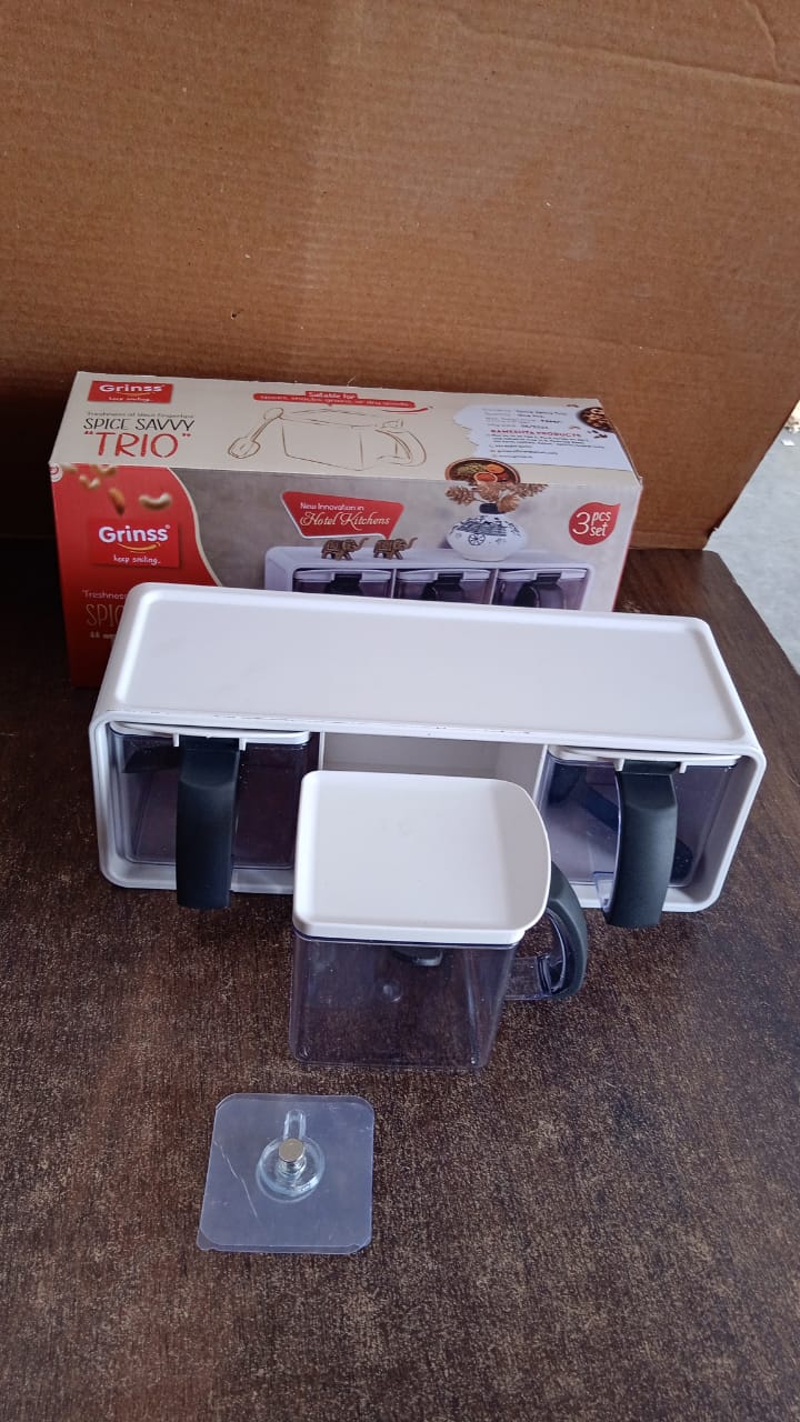 Grinss Modular Spice Storage Box Set (3 Pc) Signature Kart