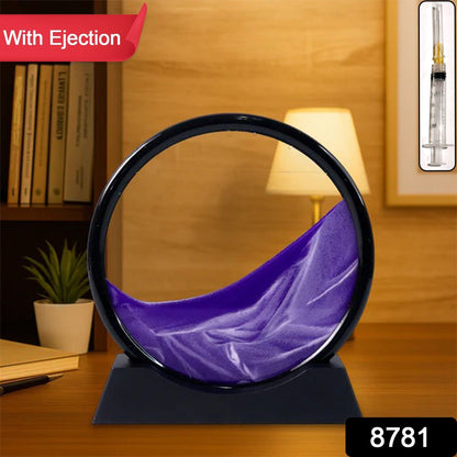 3D Moving Sand Art – Liquid Motion Deep Sea Sandscape with Round Glass Frame (1 Pc) signaturekarts