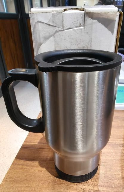 Stainless Steel Vacuum Glass Insulated Glass Coffee Cups, Tumbler (With Lid & Handle / 1 pc) signaturekarts