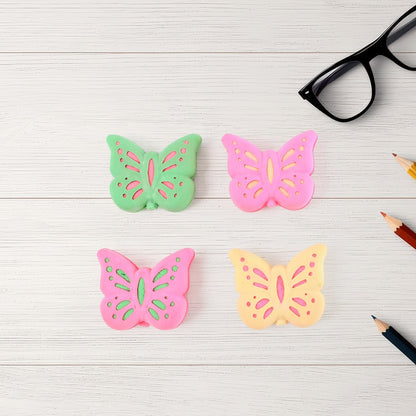 Butterfly Shape Eraser Rubber (25 Pc / Mix Colour & Design) Signature Kart