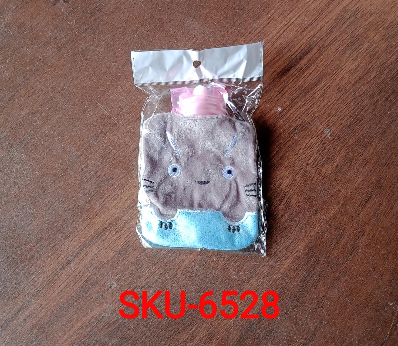 Grey Cat Print Small Hot Water Bag with Cover for Pain Relief signaturekarts