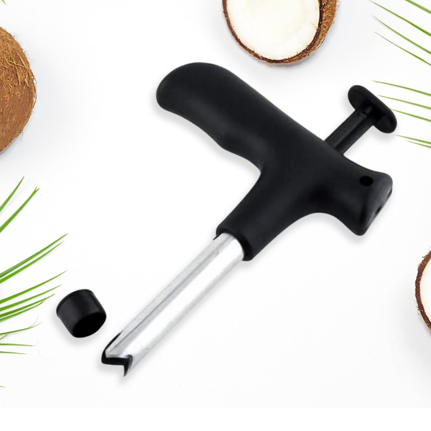 Premium Quality Stainless Steel Coconut Opener Tool / Driller with Comfortable Grip Signature Kart