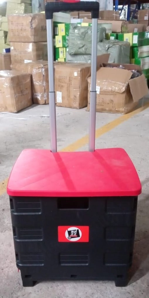 Foldable Shopping Grocery Trolley / Cart Travel Portable Food Basket (1 Pc) Signaturekarts