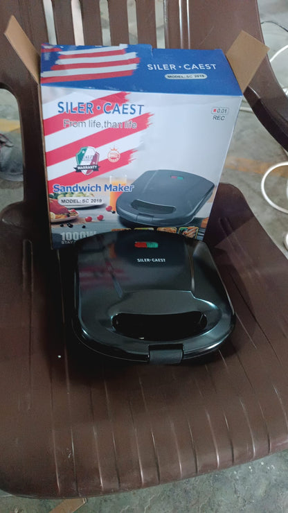 Sandwich Maker – Non-Stick Plates & Indicator Lights for Easy Home Cooking Your Brand