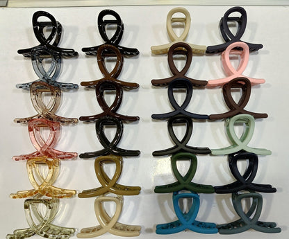 Plastic Hair Clamp Grip, Simple Matte Hair Barrette Clamp (1 Pc) Signature kart