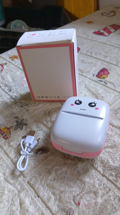 Pocket Mini Bluetooth Thermal Printer Wireless Smart Printer for Photos (Includes 1 Roll Paper) Signaturekarts