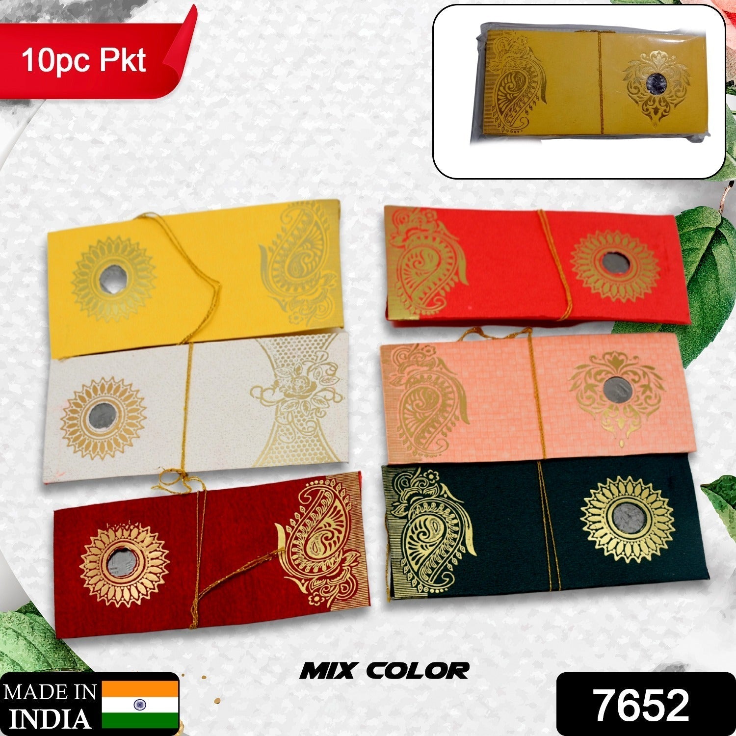 Cash Gift Cover, Multicolor Premium Envelope (10 Pcs Set) signaturekarts