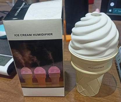 Ice Cream Cone Shape Air Freshener Humidifier (1Pc / Cream Color) Signature kart