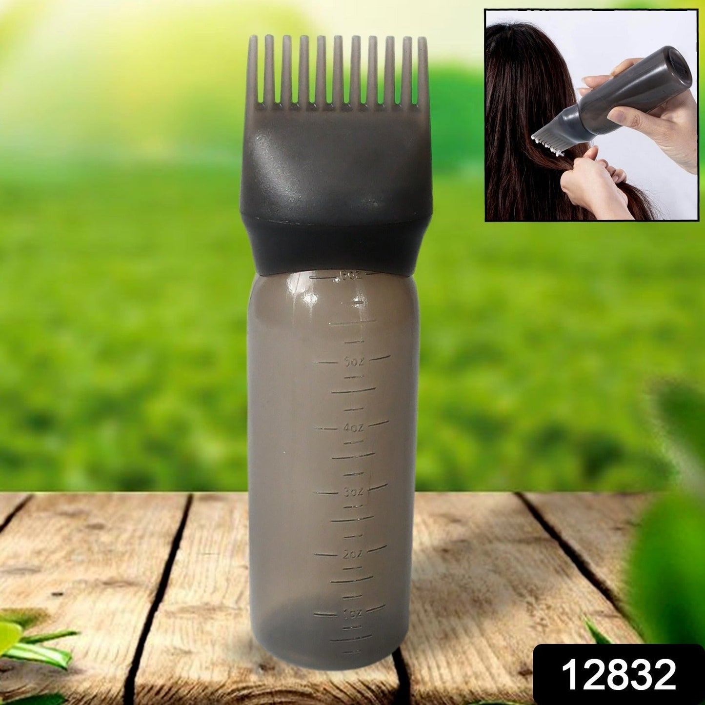 Comb Applicator Bottle, Hair Oil Applicator Bottle for Hair Dye Bottle Applicator Brush with Graduated Scale, Professional Brush Applicator Comb Hairdressing Coloring Styling Tool (1 Pc), Hair accessories signaturekarts