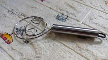 Dough Whisk, Premium Stainless Steel Dutch Whisk, Dough Hand Mixer Artisan Blender For Egg, Bread, Cake, Pastry, Pizza Dough - Perfect Baking Tools, Whisking, Tirring Kitchen Tools (1 Pc) signaturekarts