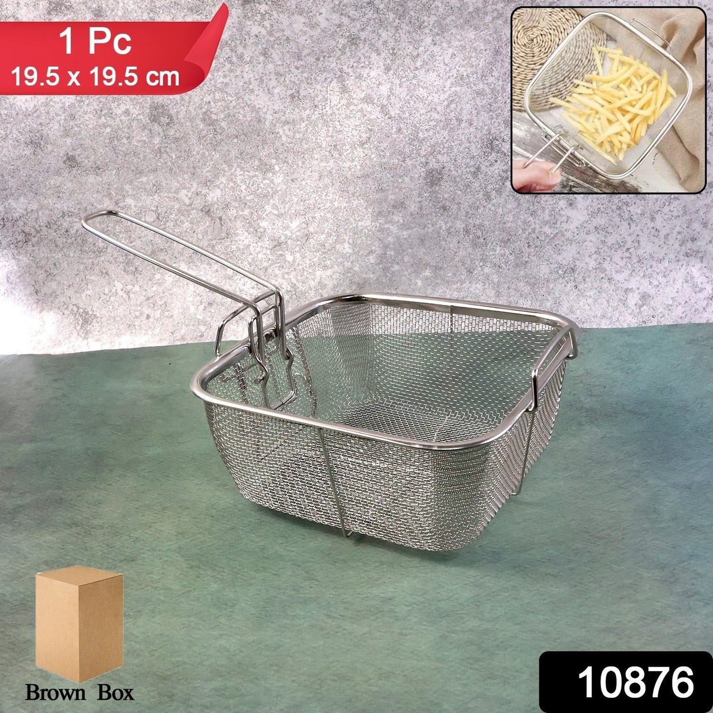 Stainless Steel Deep Fryer Basket with Long Handle (1 Pc) The Morsignaturekarts