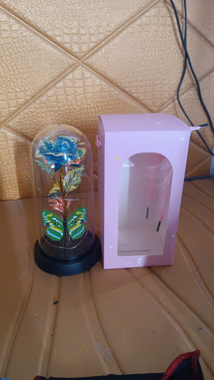 LED-Powered Eternal Rose in plastic Dome (1 Pc / Battery not Included) Signature kart