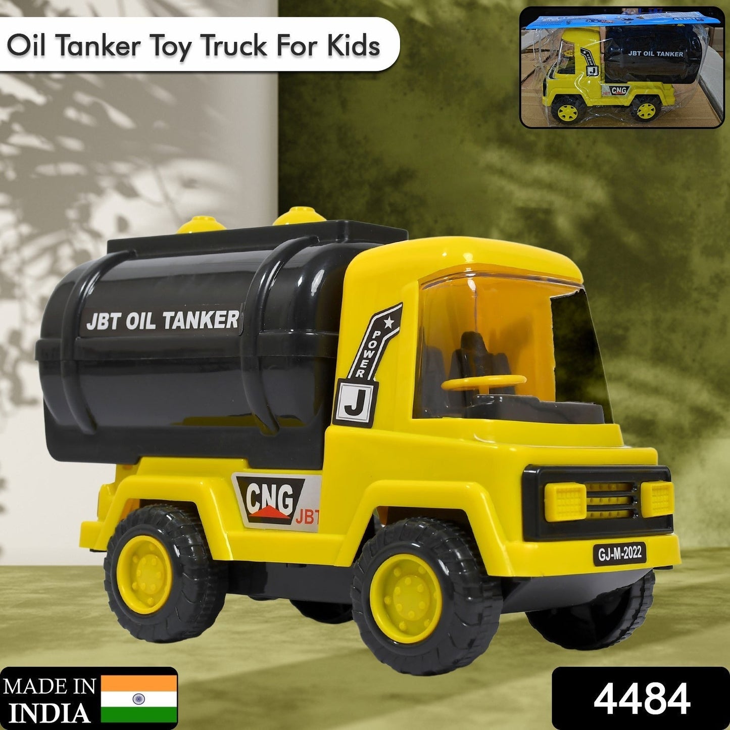 Big Heavy Duty Unbreakable Toy Truck with Sound | Friction Powered Oil-Water Tanker Your Brand