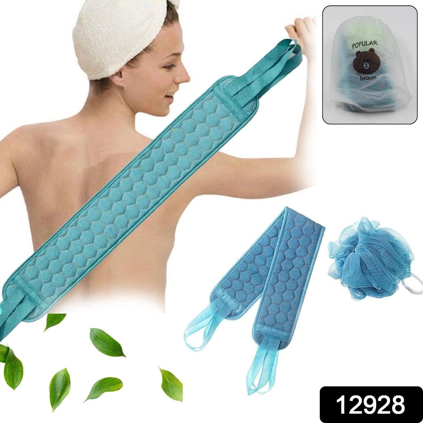 Bath Shower Scrubber Set – Dual-Sided Loofah Sponge & Bath Brush Deep Clean (2 Pcs) signaturekarts